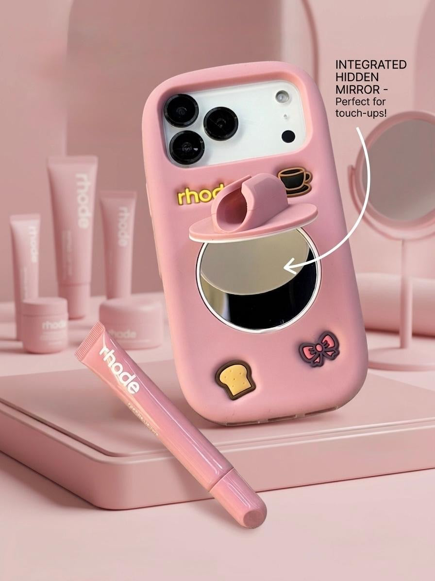 Lipstick mirror case