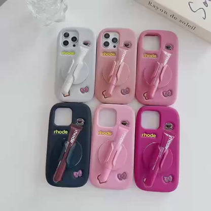 Lipstick mirror case